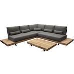 Robusto platform hoek loungeset 4 delig teak, Ophalen of Verzenden, Nieuw, Teakhout
