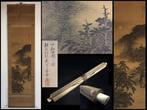 Landscape / Japanese Vintage Hanging Scroll KAKEJIKU / Silk, Antiek en Kunst
