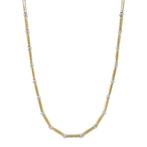 Gouden staafjes collier 45.5 cm 14 karaat, Verzenden, Zo goed als nieuw, Goud, Goud