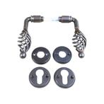 Set deurbeslag voor een voordeur 2 handvaten, twee rozetten,, Doe-het-zelf en Verbouw, Hang- en Sluitwerk, Ophalen of Verzenden