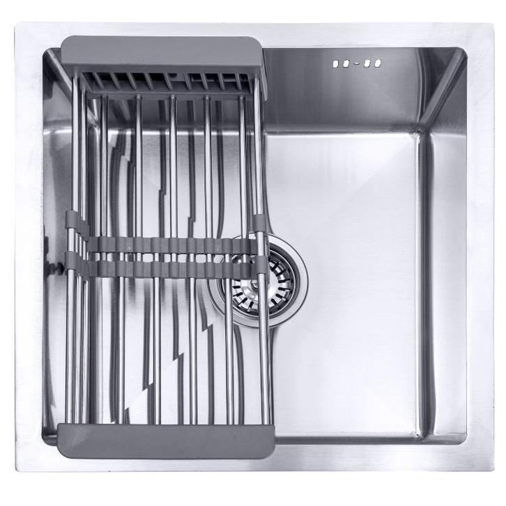 Spoelbak + Droogrek | Wasbak | Gootsteen | 44x44x20cm | RVS, Huis en Inrichting, Keuken | Keukenelementen, Nieuw, Verzenden