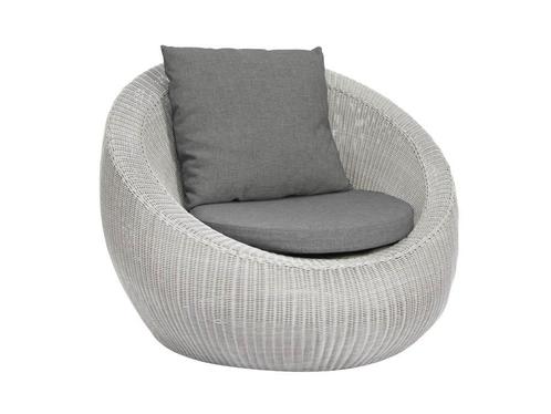 Stern Anny Loungestoel rotan - Wit, Tuin en Terras, Tuinsets en Loungesets, Ophalen of Verzenden