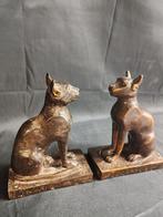 Boekensteunen - Brons - Bastet kattenecht, Antiek en Kunst