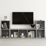 vidaXL 3-delige Tv-meubelset bewerkt hout betongrijs, Verzenden, Nieuw, 50 tot 100 cm, Minder dan 100 cm