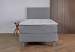 ACTIE! 1-Persoons boxspring Pamplona 90 200 Grijs, Huis en Inrichting, Slaapkamer | Boxsprings, 90 cm, Eenpersoons, Verzenden