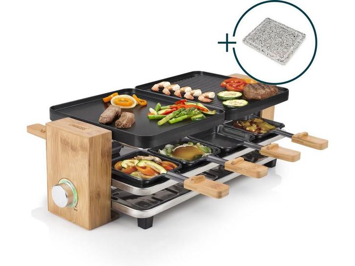 Princess 162955 - Raclette en Steengrill Pure 8 - 2, Witgoed en Apparatuur, Gourmetstellen, Zo goed als nieuw, Verzenden
