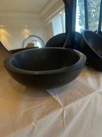 Hardstenen waskom Ø40 cm – massief natuursteen, 15 cm hoog, Nieuw