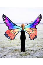 Luxe Grote Vlinder Vleugels Kostuum Regenboog Vlindervleugel, Nieuw, Carnaval, Ophalen of Verzenden, Kleding
