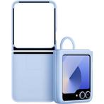 Samsung Galaxy Z Flip6 hoesje - Silicone Case - Blauw, Ophalen of Verzenden, Zo goed als nieuw