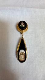 Broche - 18 karaat Geel goud - Romeinse micro-mozaïek