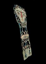 Oude Egypte, late periode Faience Gekbeekte mummemasker met