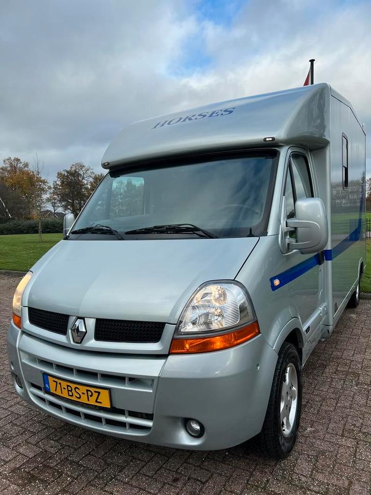 Prachtige Roelofsen Renault paardenwagen! Achterlader!, Dieren en Toebehoren, Paarden en Pony's | Trailers en Aanhangwagens, 2-paards trailer
