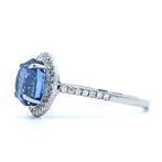 Ring Platina - 3.46ct. tw. Saffier - Diamant - IGI, Sieraden, Tassen en Uiterlijk, Ringen, Nieuw