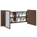 vidaXL Badkamerkast met spiegel en LED 100x12x45 cm bruin, Huis en Inrichting, Verzenden, Nieuw