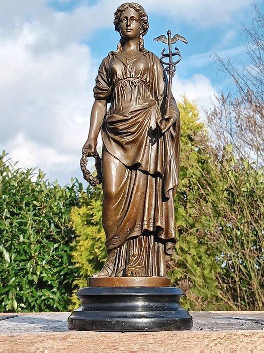 Beeld, athena godin van de wijsheid - 34 cm - brons marmer, Antiek en Kunst, Kunst | Designobjecten