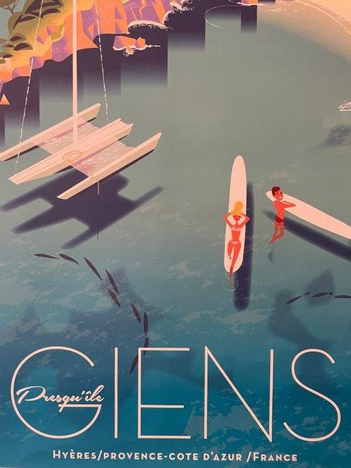 Monsieur Z - Affiche de Tourisme Hyères - La presquîle de, Antiek en Kunst, Kunst | Tekeningen en Foto's