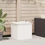 vidaXL Buitenopslagdoos Wit 55 x 50.5 x 50 cm Koudgewalst, Huis en Inrichting, Woonaccessoires | Kisten, Verzenden, Nieuw