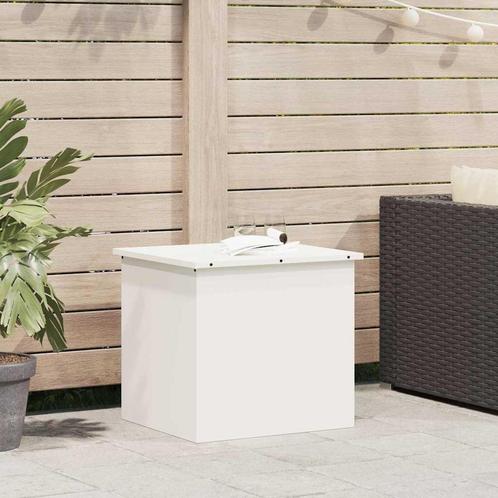 vidaXL Buitenopslagdoos Wit 55 x 50.5 x 50 cm Koudgewalst, Huis en Inrichting, Woonaccessoires | Kisten, Nieuw, Verzenden