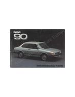 1986 SAAB 90 INSTRUCTIEBOEKJE NEDERLANDS, Auto diversen, Handleidingen en Instructieboekjes