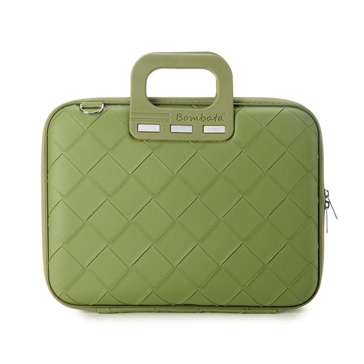 Bombata Intrecciato 13 / 14 inch Laptoptas Vlecht Lichtgroen, Computers en Software, Laptoptassen, Nieuw, Verzenden