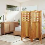 vidaXL Kamerscherm met 4 panelen 162x2x115 cm massief, Huis en Inrichting, Woonaccessoires | Kamerschermen, Verzenden, Nieuw