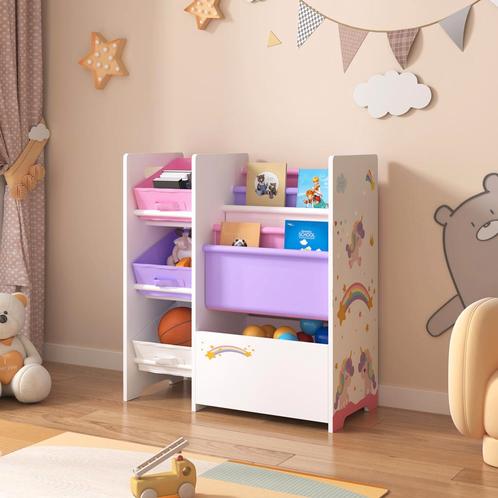 [en.casa] Kinderrek Vimianzo 60x65x30 cm eenhoornmotief, Kinderen en Baby's, Kinderkamer | Overige Meubels, Nieuw, Verzenden