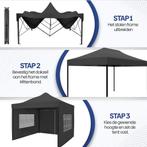 NIVADA Opvouwbaar Easy Up Partytent XL - 3x3m - Feesttent, Caravans en Kamperen, Tenten, Ophalen of Verzenden, Zo goed als nieuw