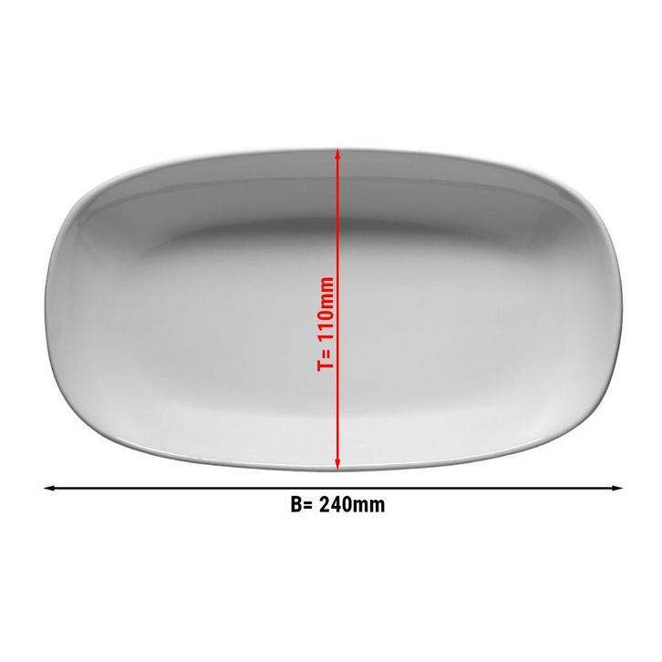 GGM Gastro | (6 stuks) ENTITY - Bord - ovaal - 240x110mm - |, Huis en Inrichting, Keuken | Servies, Effen, Nieuw, Bord(en), Verzenden