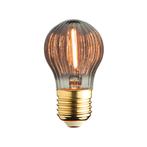 LED lamp geribbeld glas E27 | 1 watt | 2100K extra warm wit, Nieuw, E27 (groot), Overige typen, Verzenden
