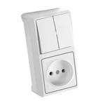 Viko by Panasonic Vera Wit Dubbele Schakelaar + Stopconta..., Huis en Inrichting, Lampen | Overige, Ophalen of Verzenden, Nieuw
