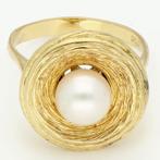 Ring - 18 karaat Geel goud - Parel, Sieraden, Tassen en Uiterlijk, Ringen, Nieuw