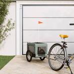 vidaXL Hondenfietstrailer oxfordstof en ijzer grijs en zwart, Verzenden, Nieuw
