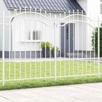 vidaXL Tuinhek Woerden Wit 240 x 190 cm Poedergecoat staal, Verzenden, Nieuw, IJzer