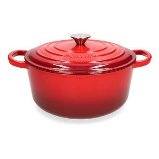 Braadpan | Tomado | Ø 28 x 11 cm (6 liter, Gietijzer, Rood), Tuin en Terras, Barbecue-accessoires, Nieuw, Verzenden