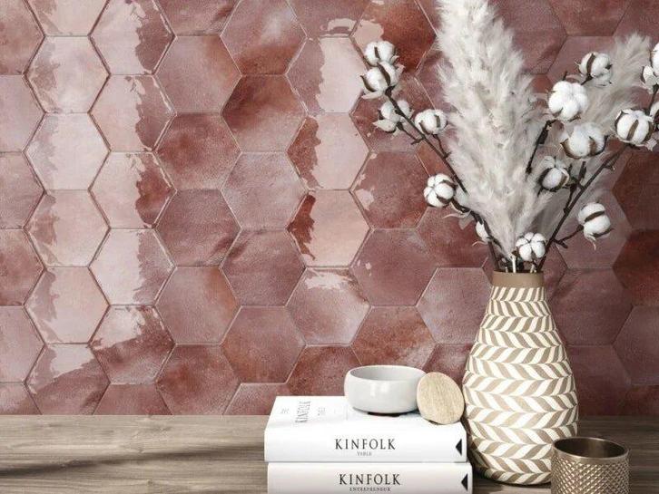 Wandtegel Rood 16x18cm (Muurtegels, Muur- en plafondtegels), Doe-het-zelf en Verbouw, Tegels, Minder dan 20 cm, Minder dan 20 cm