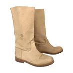 Shabbies Amsterdam - Dames laarzen - Leer - Beige - Maat 38, Nieuw