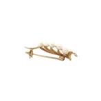 Gouden vintage broche met parel 14 krt, Sieraden, Tassen en Uiterlijk, Broches, Ophalen of Verzenden, Nieuw