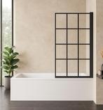 Badwand Riad 80 x 140 cm Zwart Badscherm Draaibaar 5 mm, Verzenden, Nieuw, Bad