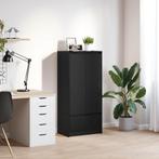 vidaXL Kast met lade 55,5x34x119,5 cm spaanplaat zwart, Verzenden, Nieuw, Overige houtsoorten