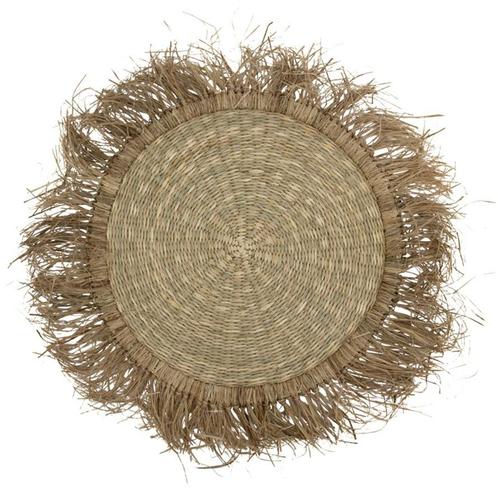 zeegras vloerkleed rafels dia 90cm*, Huis en Inrichting, Woonaccessoires | Overige, Verzenden