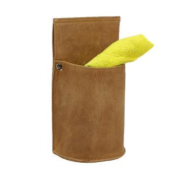 Houtkamp Leren Horeca Poetsdoek Riem Holster - Cognac Bruin beschikbaar voor biedingen