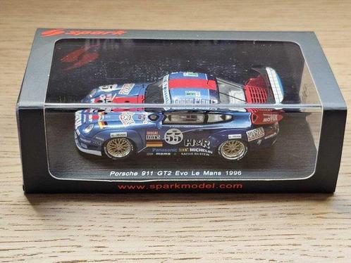 Spark 1:43 - Model raceauto - Porsche 911 GT2 Evo #55 :, Hobby en Vrije tijd, Modelauto's | 1:5 tot 1:12