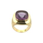 Ring - 14 karaat Geel goud Amethist - 585/- Gold, Nieuw