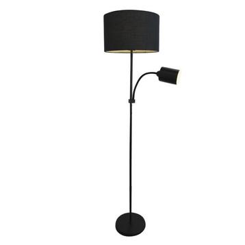 Moderne staande leeslamp zwart, Zev, met schakelaar
