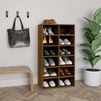 vidaXL Schoenenrek 54x34x100,5 cm bewerkt hout bruin, Verzenden, Nieuw
