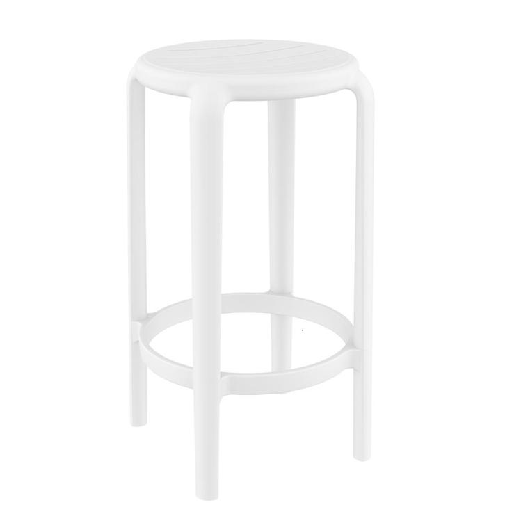 Barkruk - Tom Bar 65 - Wit - Siesta, Tuin en Terras, Tuinstoelen, Verzenden