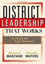 District Leadership That Works. Marzano, Waters, Timothy, Boeken, Robert J Marzano, Zo goed als nieuw, Verzenden