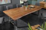 Eettafel MAMMUT 240cm tafelblad 60mm acaciahout, Ophalen of Verzenden, Nieuw