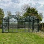 Hobbykas Kweekkas Dubbelkapper 6,61m x 6m Zwart, Tuin en Terras, Overige typen, Gebruikt