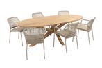 Taste Barista/Prado ovale tuinset 240x115 cm. (7-delig) -, Verzenden, Nieuw, Hout, Tuinset